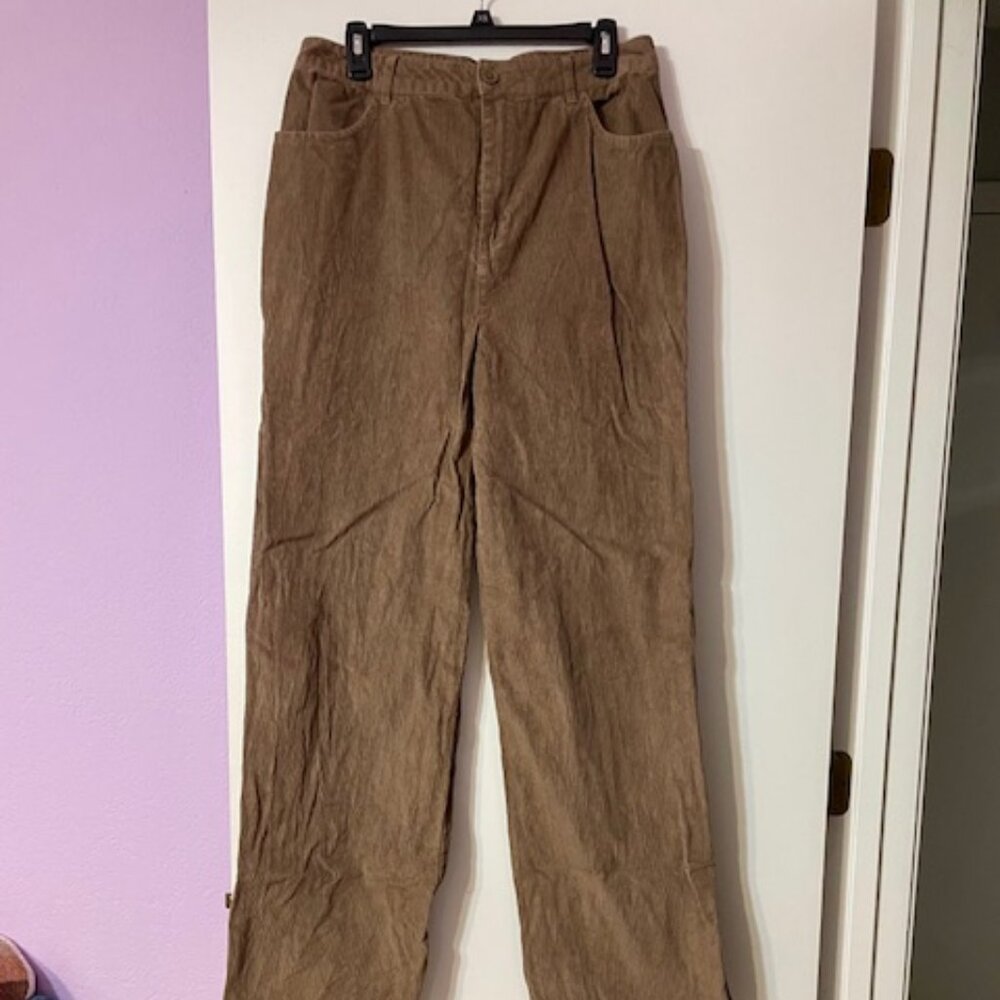 ASOS Design Corduroy Pants (Brown) 10 Tall High Rise